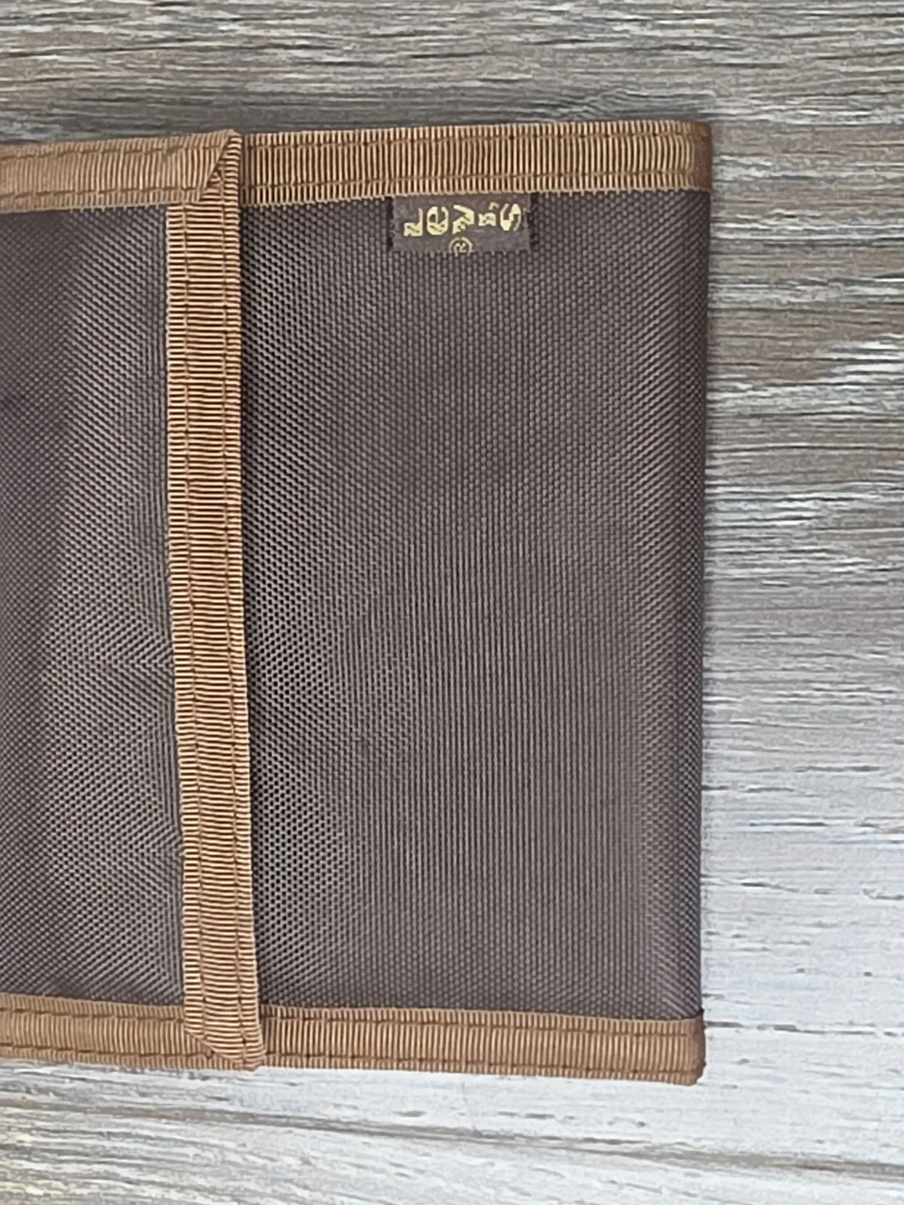 Vintage 70s 80s Levi's Nylon Trifold Wallet Brown Orange Accent